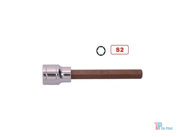 H8 x 100mm Đầu tuýp gẵn mũi lục giác dài Asaki AK-7229