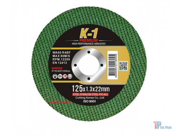 K1 Đá cắt hàn quốc 125x1.3x22mm xanh