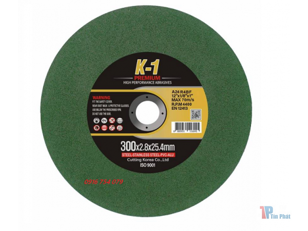 K1 Đá cắt hàn quốc 300x2.8x25.4mm xanh