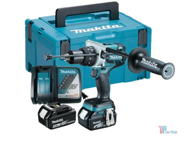 Máy khoan búa, vặn vít dùng Pin 18V Makita DHP481RTE
