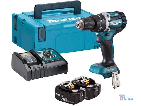Máy khoan búa, vặn vít dùng Pin 18V Makita DHP484RTE