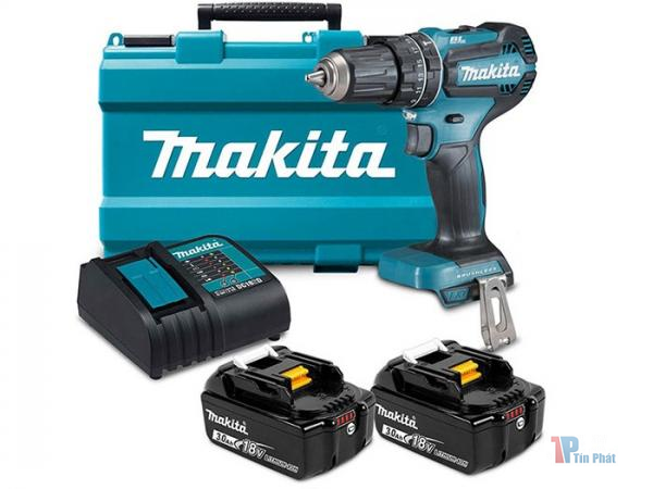 Máy khoan búa, vặn vít dùng Pin 18V Makita DHP485SFE