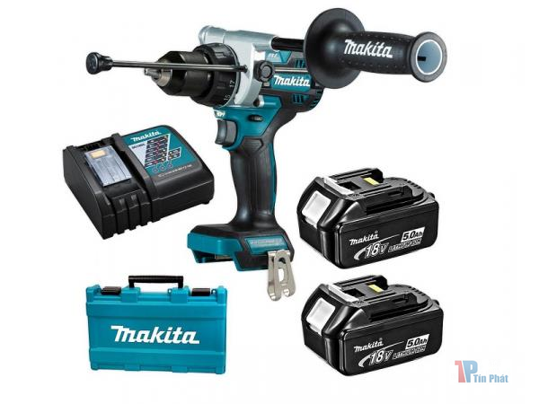 Máy khoan búa, vặn vít dùng Pin 18V Makita DHP486RTE