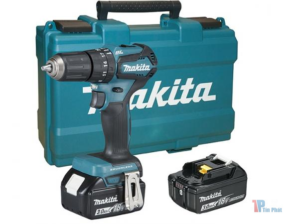 Máy khoan búa, vặn vít dùng Pin 18V Makita DHP483RFE