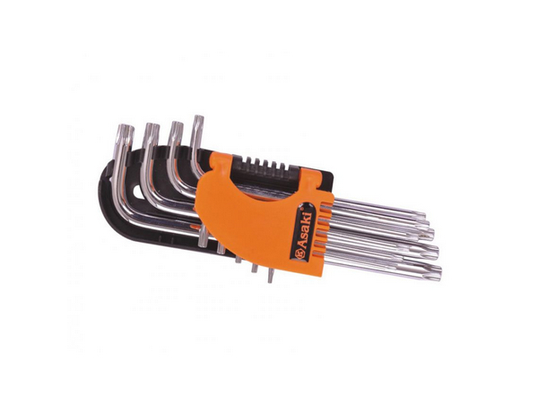 Bộ chìa lục giác sao ngắn 9 cây Asaki AK-196