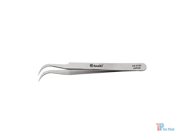Nhíp inox gắp linh kiện mũi cong Asaki AK-9195