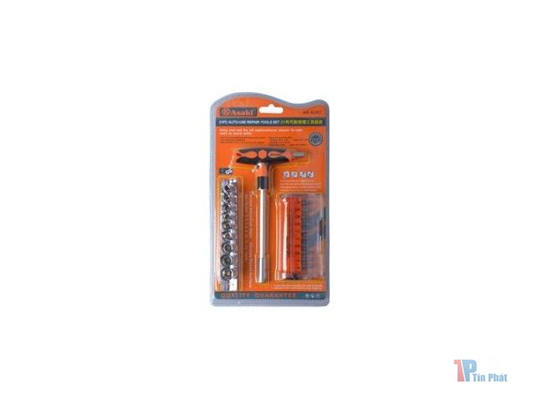 Bộ mũi vít và đầu tuýp 21 chi tiết Asaki AK-6357