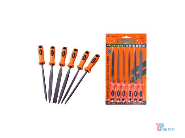 3x140mm Bộ giũa mini 6 chi tiết Asaki AK-3898