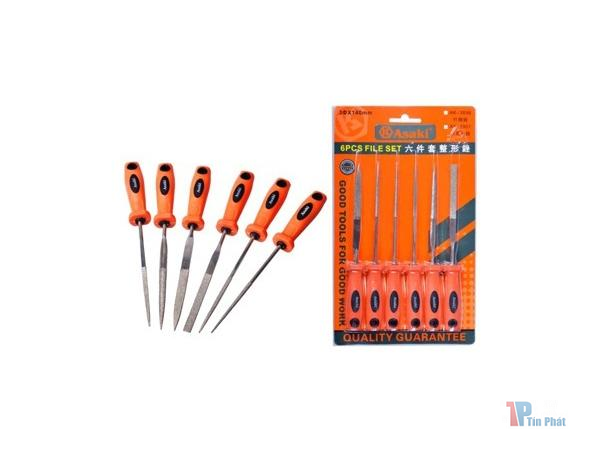 5x180mm Bộ giũa kim cương 6 chi tiết Asaki AK-3903